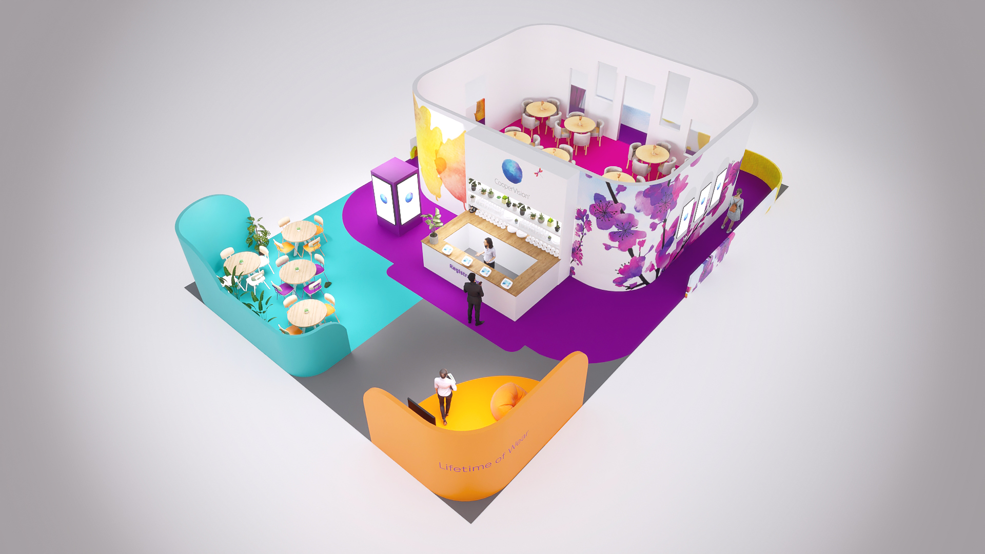 Allen Vision Stand Example 100% Optical Exhibition stand - Pure Communications Group